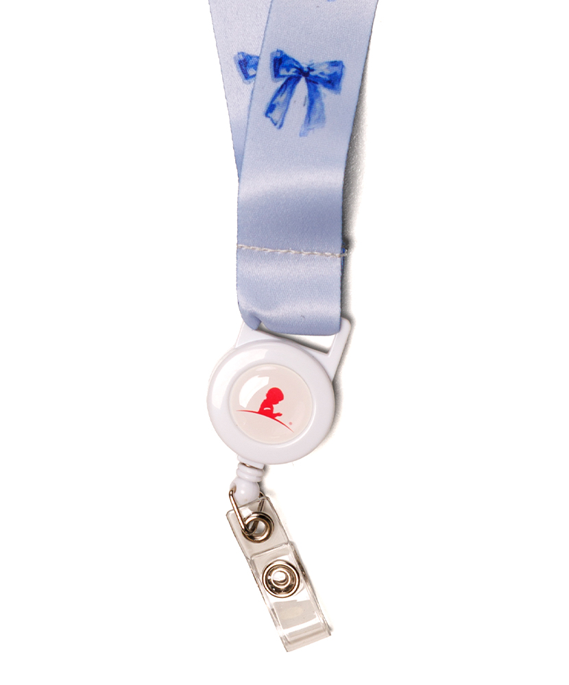 Primary image Patient Art Blue Bows Lanyard - Lilly